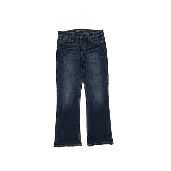 Joe's The Olivia Mid Rise Cropped Flare Women's size 27 Dark Blue Denim jeans - Picture 1 of 4